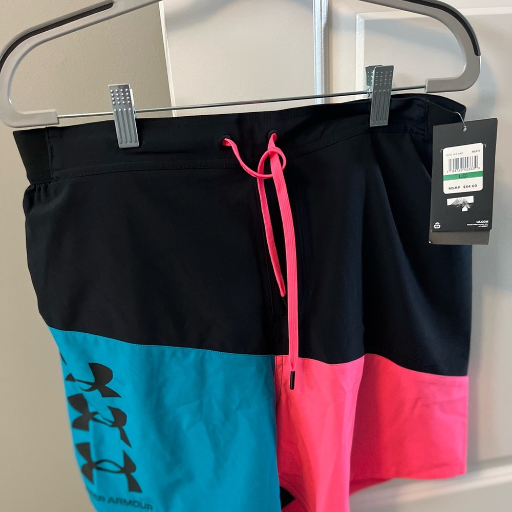 Under armour swim trunk Miami vice theme brand new with tags size large